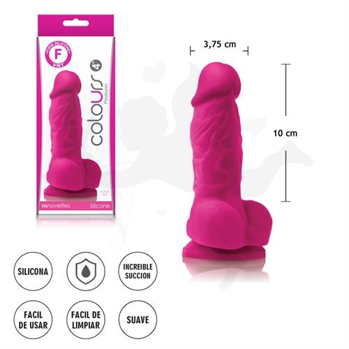 Dildo con sopapa de suave textura 